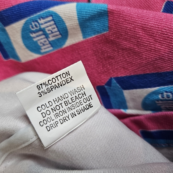 Hayley Elsaesser Novelty Half & Half Bright Pink and Blue Miniskirt Size Large - Picture 9 of 10